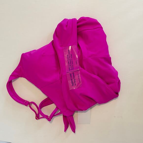 Becca by Rebecca Virtue Swimsuit Size Small One Piece l Bow Vivid Pink NWT $138 - Picture 4 of 11